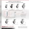 Service Caster 5 Inch Rubber on Aluminum Caster Set with Roller Bearings 2 Swivel 2 Rigid SCC SCC-35S520-RAR-2-R-2 - alternate 2